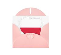 Tarjetas de regalo con diseño de mapa de bandera polaca, tarjetas de cumpleaños unisex, tarjetas de agradecimiento con sobres