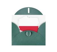 Tarjetas de regalo con diseño de mapa de bandera polaca, tarjetas de cumpleaños unisex, tarjetas de agradecimiento con sobres