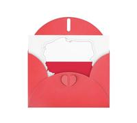 Tarjetas de regalo con diseño de mapa de bandera polaca, tarjetas de cumpleaños unisex, tarjetas de agradecimiento con sobres