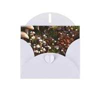 Tarjetas de regalo con estampado de hongos salvajes, tarjetas de cumpleaños unisex, tarjetas de agradecimiento con sobres