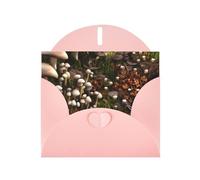 Tarjetas de regalo con estampado de hongos salvajes, tarjetas de cumpleaños unisex, tarjetas de agradecimiento con sobres