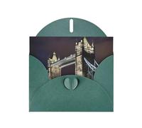 Tarjetas de regalo con impresión de Tower Bridge In London, tarjetas de cumpleaños unisex, tarjetas de agradecimiento con sobres