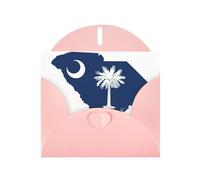 Tarjetas de regalo unisex con diseño de mapa de la bandera de Carolina del Sur, tarjetas de agradecimiento con sobres