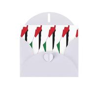 Tarjetas de regalo unisex con diseño de mapa de la bandera de Palestina, tarjetas de agradecimiento con sobres