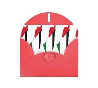 Tarjetas de regalo unisex con diseño de mapa de la bandera de Palestina, tarjetas de agradecimiento con sobres