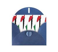 Tarjetas de regalo unisex con diseño de mapa de la bandera de Palestina, tarjetas de agradecimiento con sobres