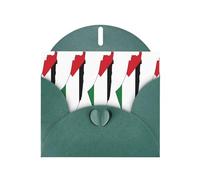 Tarjetas de regalo unisex con diseño de mapa de la bandera de Palestina, tarjetas de agradecimiento con sobres