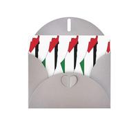 Tarjetas de regalo unisex con diseño de mapa de la bandera de Palestina, tarjetas de agradecimiento con sobres
