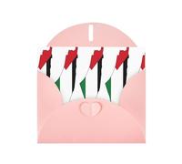 Tarjetas de regalo unisex con diseño de mapa de la bandera de Palestina, tarjetas de agradecimiento con sobres