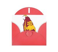 Tarjetas de regalo unisex con diseño de mapa de la bandera de Sri Lanka, tarjetas de agradecimiento con sobres