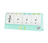 Tarjetas de ritmo para piano - Herramienta de entrenamiento de notas musicales, tarjetas de memoria de aprendizaje interactivas, instrumento educativo fácil de usar, ayuda para teoría musical compacta