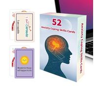 Tarjetas de salud mental - herramientas emocionales de 52 hojas | Regulación emocional para la salud del cerebro | Juegos de mesa para la escuela, el trabajo, la clase, la terapia, el burea