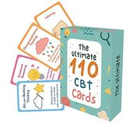 Tarjetas de salud mental para niños - 110 tarjetas de comportamiento para regulación de emociones | Tarjeta de gestión emocional | Suministros cognitivos conductuales portátiles para actividades de