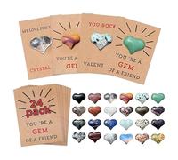 Tarjetas de San Valentín con cristales: 24 lindas tarjetas de amor para niños con corazones decorativos, paquete de sobres | Atractivo proyecto de clase escolar, papelería para T, intercambio de amist