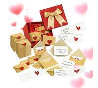 Tarjetas de San Valentín con Sobres 60 Piezas De Notas De Amor En Papel