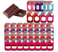 Tarjetas de San Valentín para niños,Tarjetas de dulces Jar,Tarjetas de dulces para el día de San Valentín con forma de tarro de masón | Divertidas tarjetas de felicitación en tarro de 50, recuerdos de