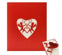 Tarjetas de San Valentín, tarjeta de Dios del amor para marido y esposa, tarjeta desplegable para el día de San Valentín, tarjeta de boda, cumpleaños, tarjeta de San Valentín para novio y novia