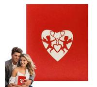 - Tarjetas de San Valentín, tarjetas de San Valentín pop-up, tarjeta de Dios del Amor para marido y mujer | Hecho a mano amor pop-up tarjeta para San Valentín, boda, para marido, esposa, novio