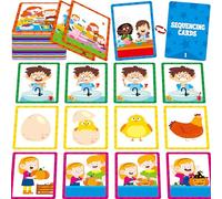 Tarjetas de secuenciación de 4 escenas, juego de cartas de 72 secuencias para preescolar, orden de aprendizaje y lógica para niños, materiales de terapia del habla para autismo, actividad de