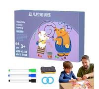 Tarjetas de seguimiento genéricas para la práctica - Juego educativo reutilizable y borrable, tarjetas de entrenamiento motricial, juegos finos de despertar | para de cumpleaños, guarderías