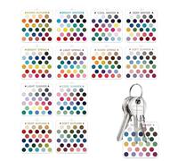 Tarjetas de selección de colores de temporada, 12 piezas portátiles de acrílico para análisis de colores estacionales, para ropa, trajes, maquillaje, sombra de ojos, bolso, llavero, cartera