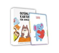 Tarjetas de Sentimientos para Niños, 32 Piezas Tarjetas de Emoción con Textos Explicativos, Emociones Infantiles, Aprendizaje Emocional y Cognición Educación Temprana para Niños
