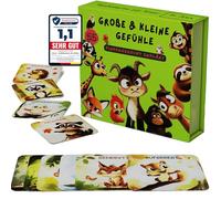 Tarjetas de sentimientos y tarjetas de emoción para niños a partir de 5 años - 55 animales ilustrados con cariño con texto explicativo - Juego de tarjetas educativas para la atención plena