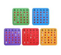 Tarjetas de tablero de bingo, 5 piezas de tarjetas de bingo con diapositivas de obturador, juego de fiesta de pensamiento lógico para escuela, oficina, reuniones, viajes, camping, hogar