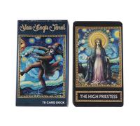 Tarjetas de tarot de adivinación, baraja de tarot espacial estrellado, tarjetas de juego estándar inglesas para entretenimiento, adivinación del destino y recuerdos de reunión de amigos