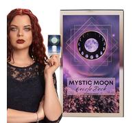 Tarjetas de tarot de luna mística, mazos de tarot, diseño de luna misteriosa, versión en inglés, juego de adivinación del destino, ideal para principiantes, entusiastas, juego familiar, lecturas