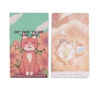 Tarjetas de tarot, juego de cartas de lectura, 4.13 x 2.44 pulgadas, diseño compacto de viaje, guía fácil de aprender incluida, juego de mesa portátil para vinculación familiar, adolescentes, hombres