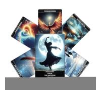 Tarjetas de tarot para principiantes, 36 hojas, juego de adivinación portátil con visión general de significado, cubierta de tarjetas espirituales para fomentar la intuición, tarjetas de meditación