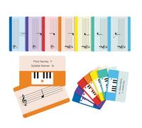 Tarjetas de teoría musical, ayuda de estudio para principiantes y profesionales, claves, firmas clave, notas, símbolos y más, 54 tarjetas de doble cara (tarjeta flash de piano)