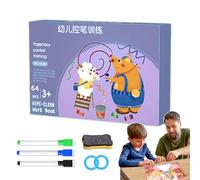 Tarjetas de Tracer para Escritura - Pluma reutilizable Aprendizaje Educativo Maestría del Trazamiento - Tarjetas de entrenamiento de control de lápiz para jardín de infantes, juego educativo mixto en