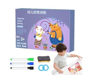 Tarjetas de Trazos para Niños | Educativas Borrables Reutilizables | Tarjetas de Entrenamiento de Control del Lápiz para Preescolar - para Fiestas de Cumpleaños, Escuela, Jardín de Infancia, Juego e I