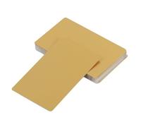 Tarjetas de Visita de Aleación de Aluminio de 50pcs, Impresionantes Tarjetas de Negocios en de Metal con el Negocio Visitante para la Identidad Profesional (Yellow)