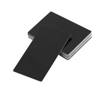Tarjetas de Visita de Negocios de Metal Grabadas con Láser, Alta Calidad, Sólidas, Duraderas, Ligeras, a Prueba de Herrumbre, 5 Colores para una Identidad Elegante, 50 Uds. (BLACK)