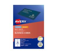 Tarjetas de visita multiusos Avery Quick Clean, elegantes, A4, 25 unidades, una