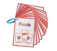 Tarjetas de vocabulario interactivas con palabras en inglés para niños de aprendizaje temprano para niños de 3 a 8 años, ayuda para enseñar vocabulario en el aula