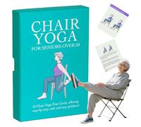 Tarjetas De Yoga En Silla,Baraja de Ejercicios en Silla para Mayores de 60 Años - Tabla De Posturas De Yoga Para Mujeres Hombres Principiantes Adultos De Todas Las Edades En El Hogar Y La Oficina