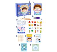 Tarjetas Defensa - Papel | Set Juguete Educativo Cepillado Dientes | Modelo Niños, Kit Dentista Y Tarjetas Aprendizaje Higiene