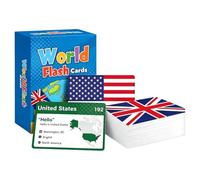 Tarjetas didácticas banderas del mundo 245 Piezas de Tarjetas Educativas de