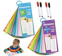 Tarjetas didácticas de matemáticas para multiplicación y división Ayudas de cálculo Tarjetas de matemáticas Juegos de Pensamiento Matemático Portátiles Regalo de inscripción Escolar para niños
