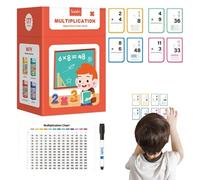Tarjetas Didácticas de Matemáticas | Tarjetas Educativas de Multiplicación | Juego Mental Matemático para Niños con Práctica de Aritmética Educativa