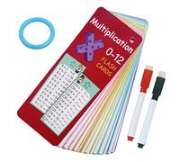Tarjetas Didácticas De Multiplicación: Divertido Juego De Aprendizaje De Matemáticas, Manipuladores Aritméticos De División, Herramientas Matemáticas Educativas Prácticas | Suministros De Práctica De