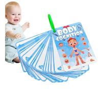 Tarjetas didácticas del cuerpo humano, aprendizaje de partes del cuerpo para niños - 36X Materiales didácticos sobre las partes del cuerpo | Tarjeta de educación cognitiva divertida Tarjetas de lectur