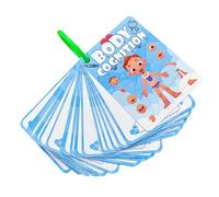 Tarjetas didácticas del Cuerpo Humano, Aprendizaje de Partes del Cuerpo para niños, 36X Tarjetas de Aprendizaje de Partes del Cuerpo Preescolar, Tarjeta de educación cognitiva para niños de 3 años m