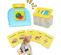 Tarjetas Didácticas Parlantes - Juguetes Educativos para La Infancia | Recursos De Aprendizaje Preescolar Educativos para Niños De 2 Años | Versión En Inglés Puro, Volumen Ajustable, Lector De