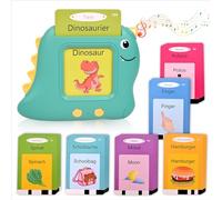 Tarjetas didácticas parlantes juguetes para niños a partir de 2 3 4 5 6 años, Montessori juguetes 2 años con 224 palabras, aprender alemán inglés juguetes a partir de 2 años, juguetes de regalo