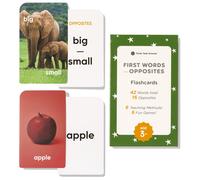 Tarjetas didαcticas de primeras palabras y opuestos, galardonadas para niρos de 2 a 8 aρos: 36 tarjetas resistentes con imαgenes reales - Aprendi